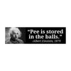 Pee is Stored in the Balls - Albert Einstein, 1879: Bumper Sticker