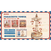 3D Electro-Mechanical Wooden Puzzle: Parachute Tower - Puzzles