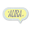 Aura - cute yellow slang sticker
