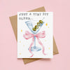 Just a tini bit older, Cute birthday card for martini pun 