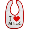 Baby Bib - I Love (Heart) Milk