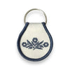 Blue Cornflower Embroidered Patch Keychain