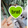 Brat Heart Sticker - Stickers