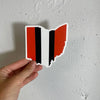 Brown Orange & White Ohio Sticker