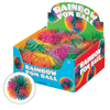 3.5" Rainbow Pom Ball, Squishy, Soft, Colorful