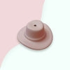 Colorful Concrete Cowboy Hat Incense Holder: Dusty Rose / Matte - Incense