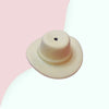 Colorful Concrete Cowboy Hat Incense Holder: Pastel Yellow / Matte - Incense