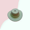 Colorful Concrete Cowboy Hat Incense Holder: Sage Green / Matte - Incense