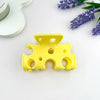 Creative Cheese Cartoon Hollow Hair Claw Clip: Yellow