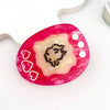 Easter Cute Cartoon Game Egg Acetate Heart Hair Claw Clip: Pink