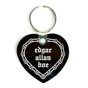 Edgar Allan Hoe Heart Shaped Vinyl Keychain