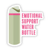 Emotional Support Water Bottle Pink & Green Sticker