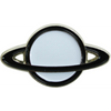 Enamel Pin - Planet Saturn - White With Black Ring