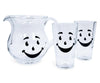 Kool-Aid Man 64oz Glass Pitcher and 2 Pint Glasses