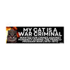 My Cat is a War Criminal Wanted for Crimes Against Humanity During the Franco-Prussion War: Bumper Sticker