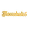 Feminist Gold Enamel Pin - Enamel Pins
