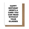 Glasses Birthday Card - Cards