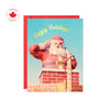 Happy Holidays Retro Santa | Christmas Card