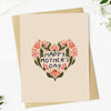’Happy Mother’s Day’ Floral Heart Card