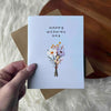 ’Happy wedding day’ Wedding Cute Bouquet Card