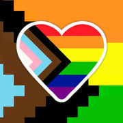 Heart Pride Flag Sticker - Stickers