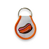 Hot Dog Embroidered Patch Keychain