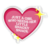 Just A Girl Who Needs Her Little Snacky Snack (Decal) - Stickers