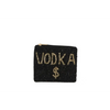 Ladies Fully Beaded Black VODKA Theme Coin Purse