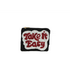 Ladies Fully Beaded TAKE IT EASY Themed Coin Purse