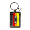 Mix Tape Enamel Keychain: 2.25’’ tall x 1.5’’ wide not including key ring