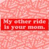 My Other Ride Is Your Mom Bumper Sticker - Stickers
