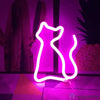 Neon LED Cat: Pink