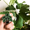 Neon Monstera – Glow-in-the-Dark Plant Enamel Pin - Enamel Pins