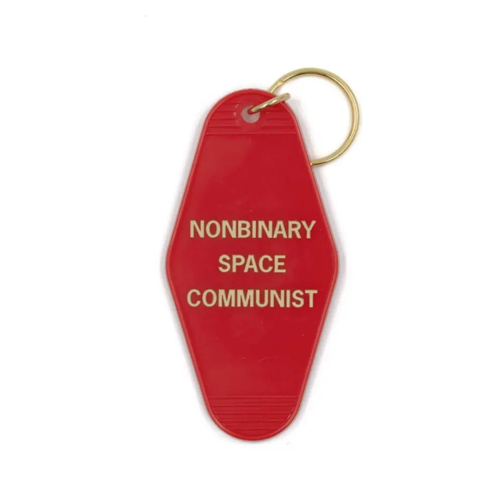 Nonbinary Space Communist Motel Style Keychain Recreation Gifts Supply Nonbinary space communist motel style keychain recreation gifts supply