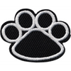 Patch - Dog - Black Paw Print With White Border