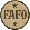 Patch - FAFO - Tan And Olive Green