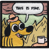 Patch - KC Green - ’This Is Fine’ Question Hound Dog Meme