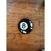 Punch Needle Hand-made Car Coasters: Black 8-Ball - Car Coaster
