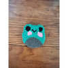 Punch Needle Hand-made Car Coasters: Green Frog - Car Coaster