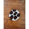 Punch Needle Hand-made Car Coasters: Leopard Print - Car Coaster