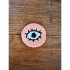 Punch Needle Hand-made Car Coasters: Peach Eye - Car Coaster