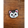 Punch Needle Hand-made Car Coasters: White Cat - Car Coaster