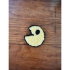 Punch Needle Hand-made Car Coasters: Yellow PacMan - Car Coaster