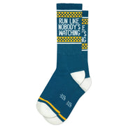 Run Like Nobody’s Watching Gym Crew Socks