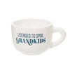 SALE Ceramic 6.5’’ White Spoil Grandkids Cappuccino Mug