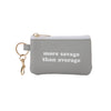 SALE Polyester Gray Savage Than Average Keyring Zip Wallet