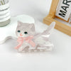 Super cute cat bow hair Claw Clip: White