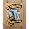 This Birthday Hits Different - Cute McDonalds Coke Diet Card: Brown (kraft) self seal envelope / Clear plastic