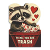 To Me You Are Trash - Cute Raccoon Valentine’s Day Card