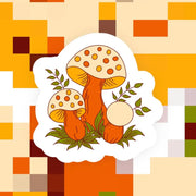 Vintage 70s Merry Mushrooms Sticker - Stickers